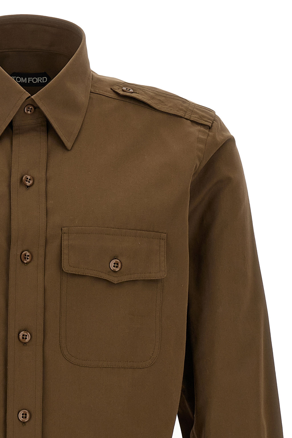 TOM FORD 'Military' shirt For Men 92% cotton, 8% silk
