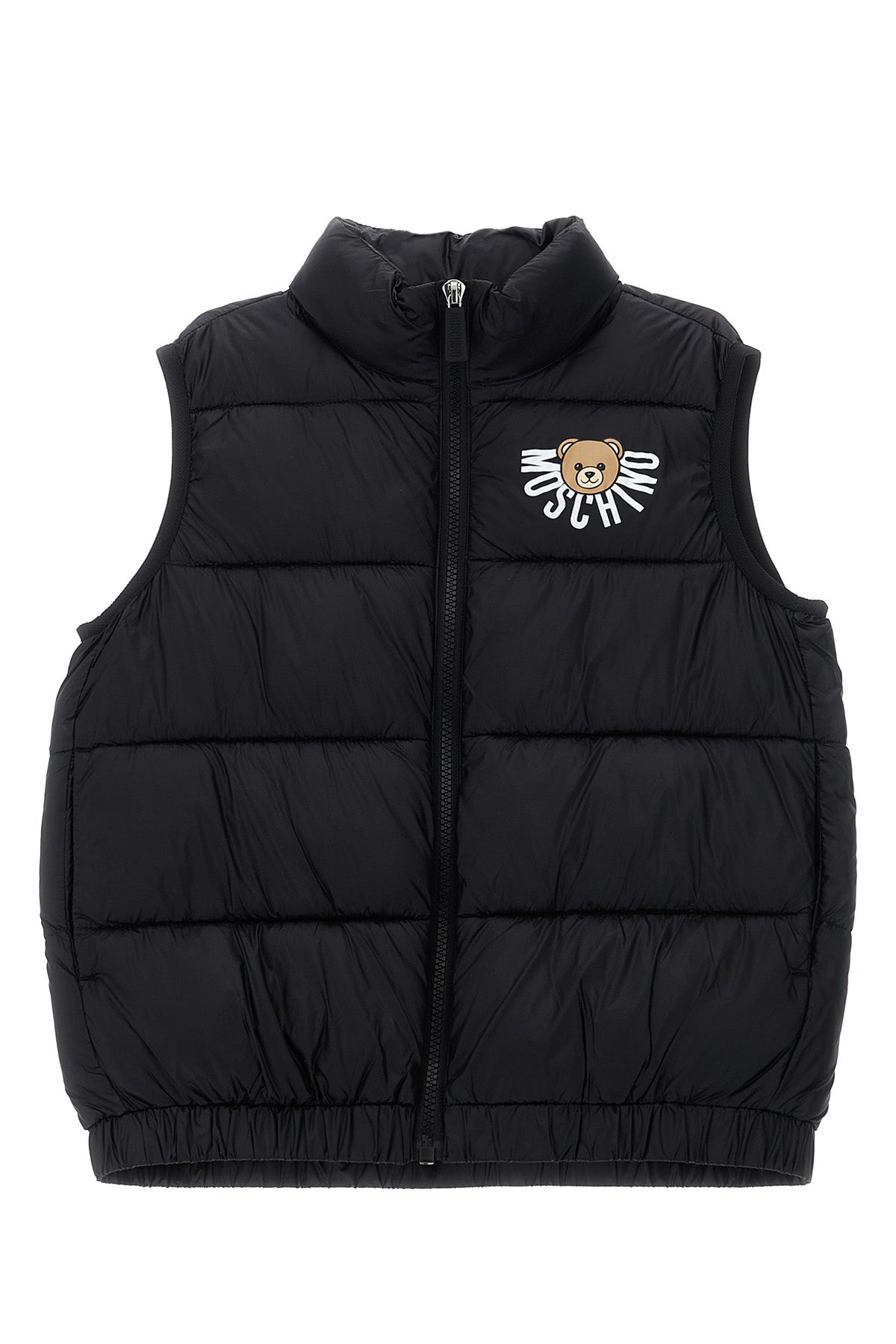 MOSCHINO KID TEEN Logo print vest For Baby boy 100% polyamide