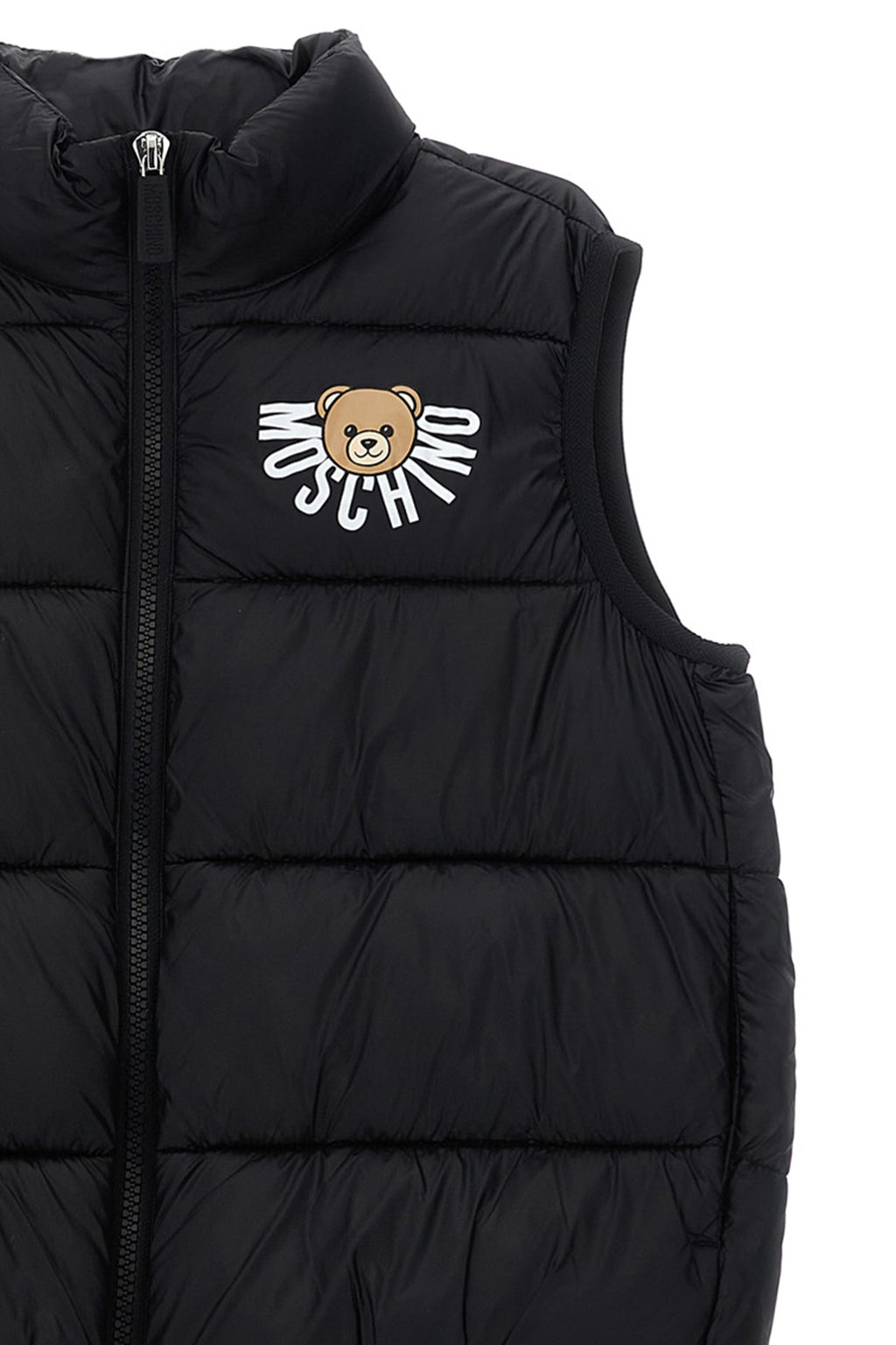 MOSCHINO KID TEEN Logo print vest For Baby boy 100% polyamide