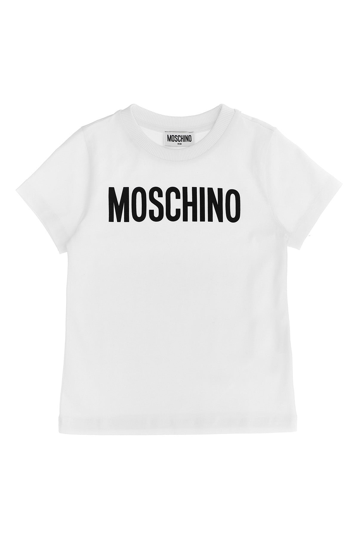 MOSCHINO KID TEEN 'Lettering Logo' T-shirt For Unisex baby 95% cotton, 5% elastane