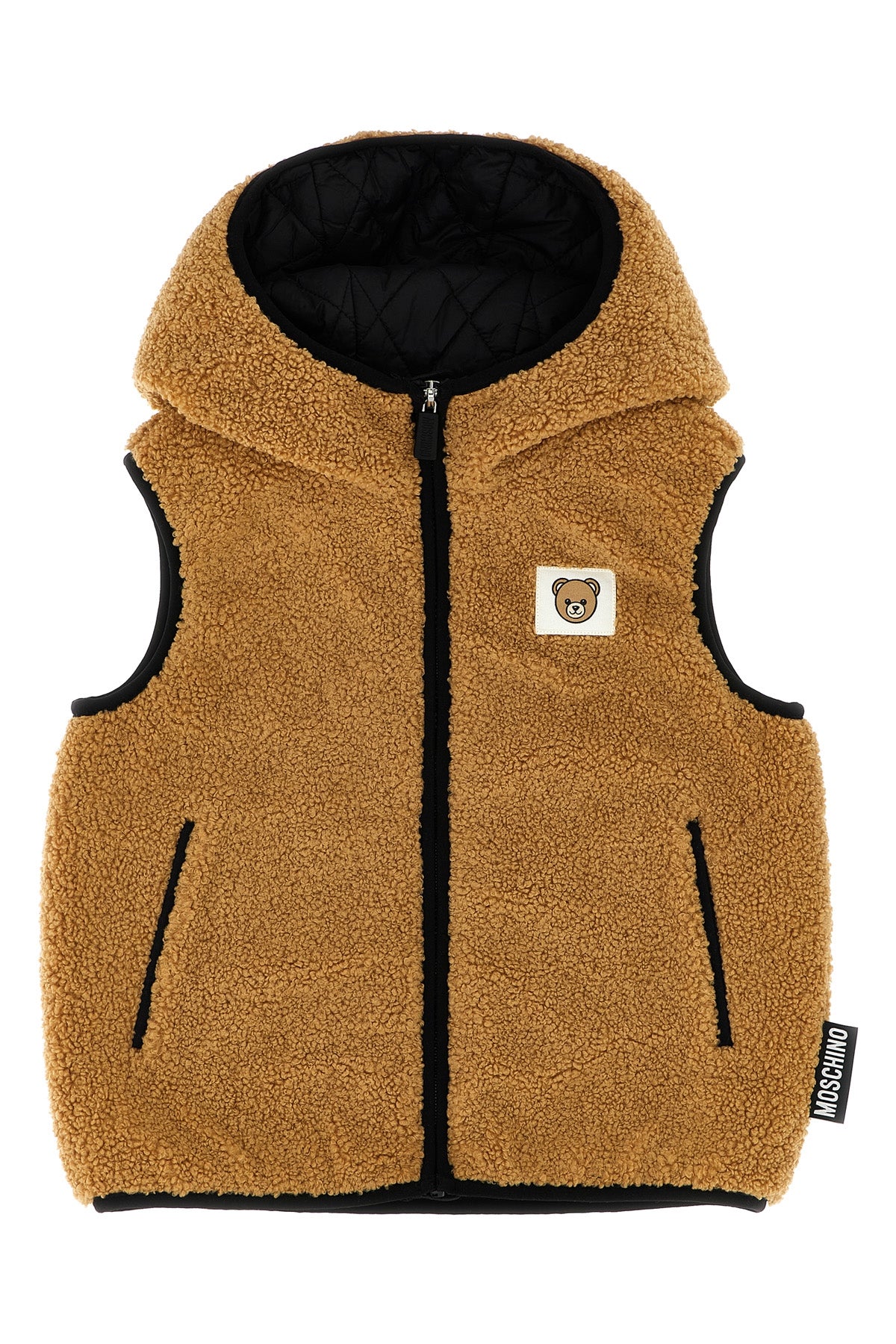 MOSCHINO KID TEEN 'Moschino Teddy Bear' Sherling vest For Baby boy 100% polyester