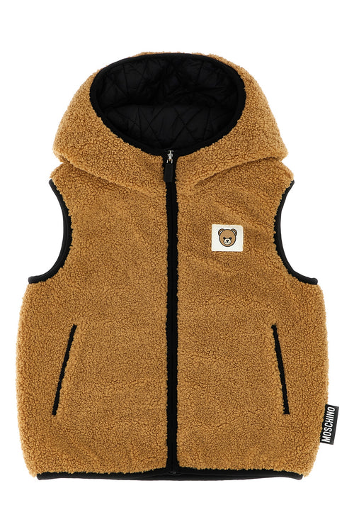 MOSCHINO KID TEEN 'Moschino Teddy Bear' Sherling vest For Baby boy 100% polyester