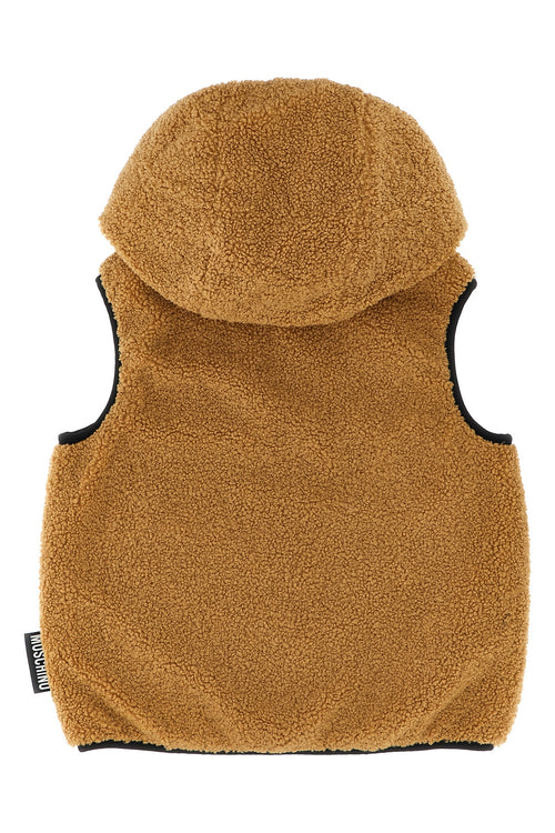 MOSCHINO KID TEEN 'Moschino Teddy Bear' Sherling vest For Baby boy 100% polyester