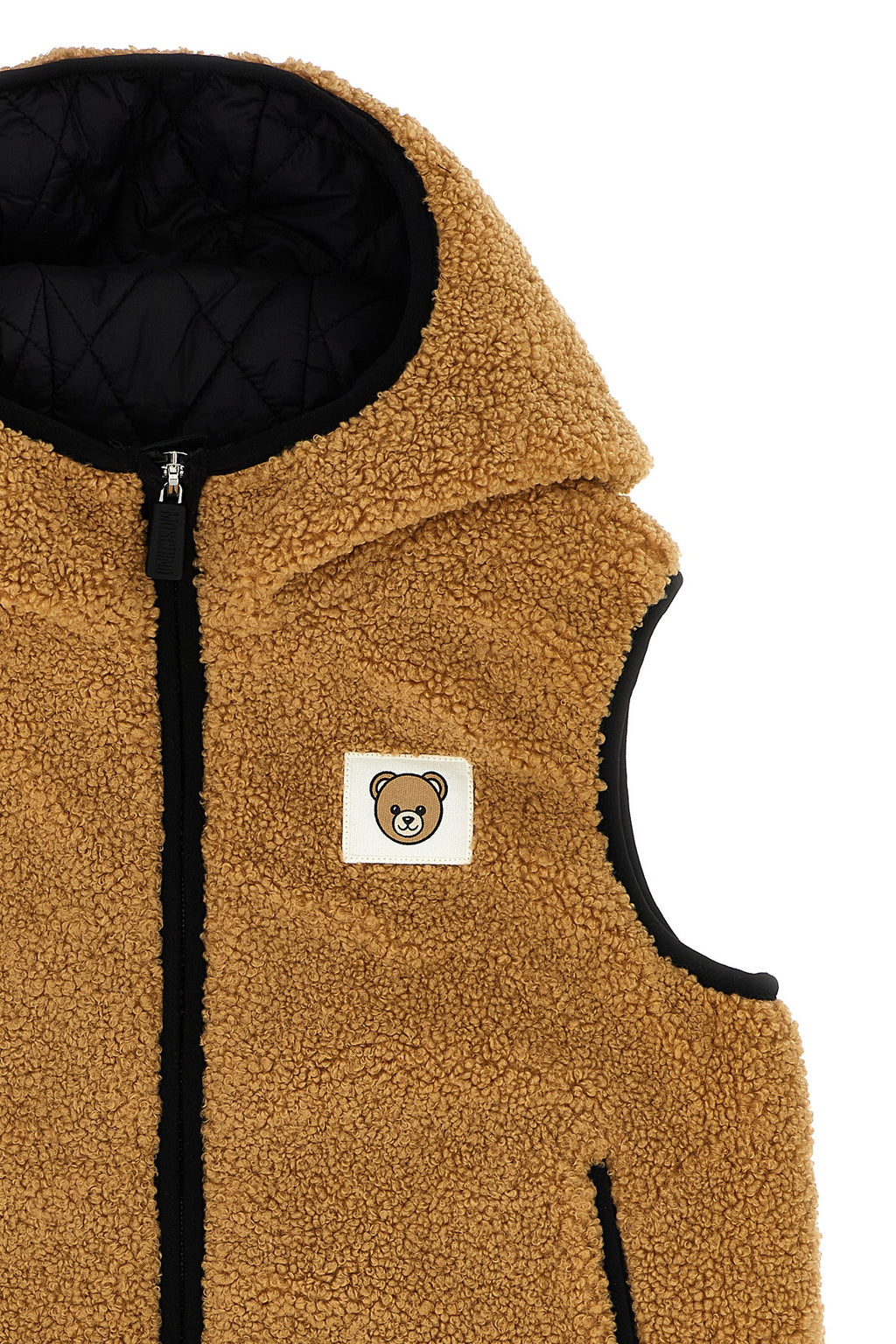MOSCHINO KID TEEN 'Moschino Teddy Bear' Sherling vest For Baby boy 100% polyester