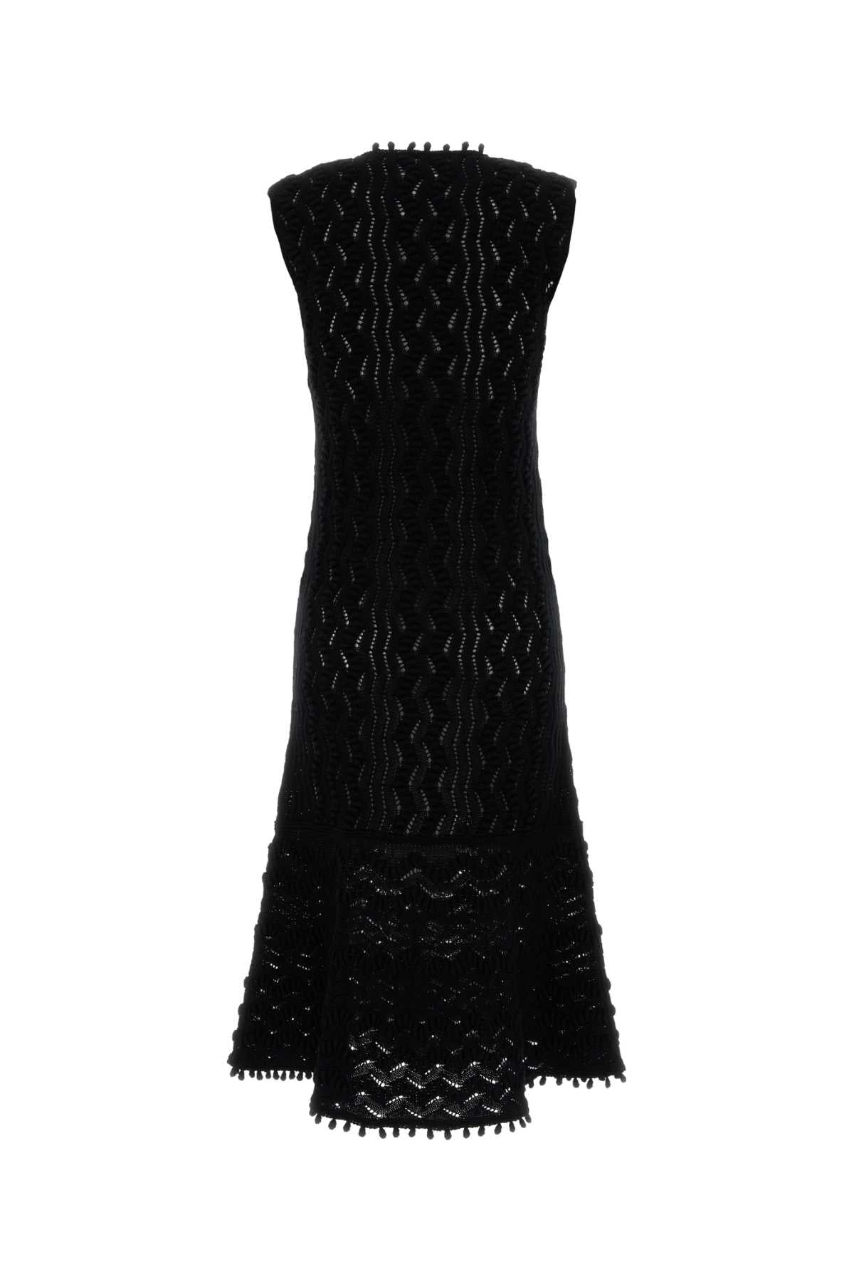 JIL SANDER SLVS V NECK DRESS W/GODET BTM For Women Exterior: 100% Cotton