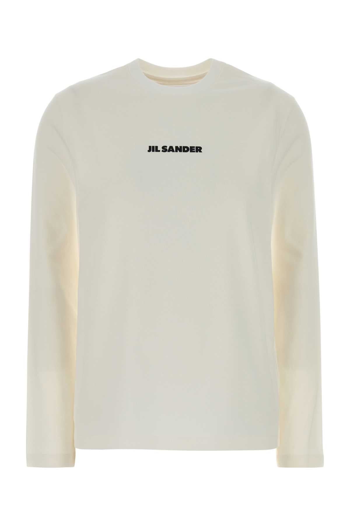 JIL SANDER LOGO T-SHIRT CN LS For Women Exterior: 100% Cotton