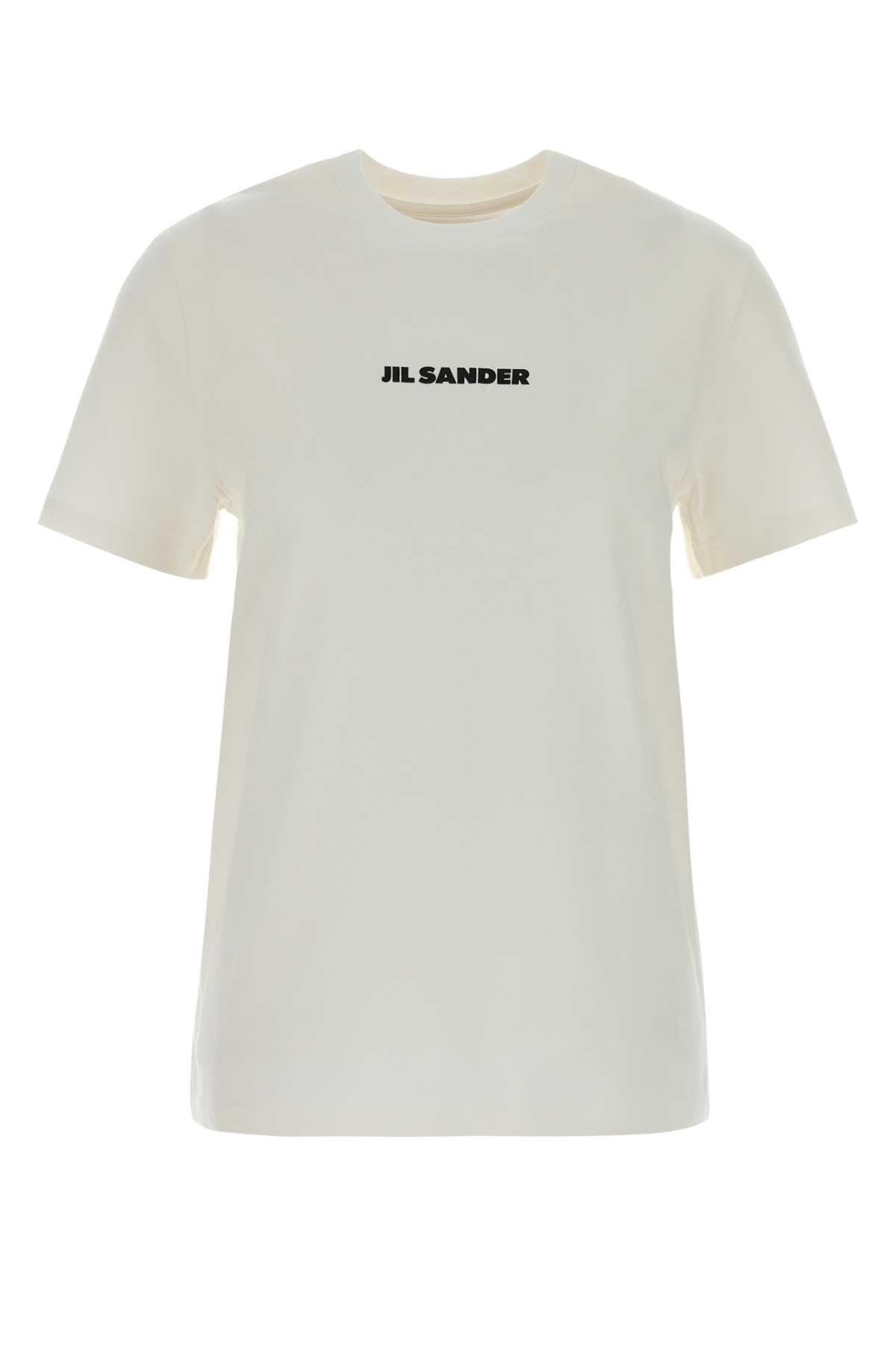 JIL SANDER LOGO T-SHIRT CN SS For Women Exterior: 100% Cotton