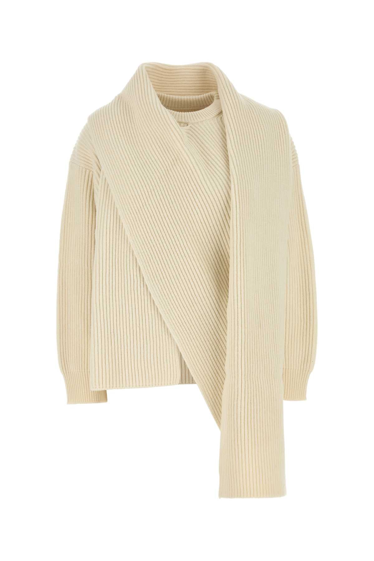 JIL SANDER LS JUMPER W/ DRAPED SCARF NECK For Women Tessuto Primario: 100% Lana