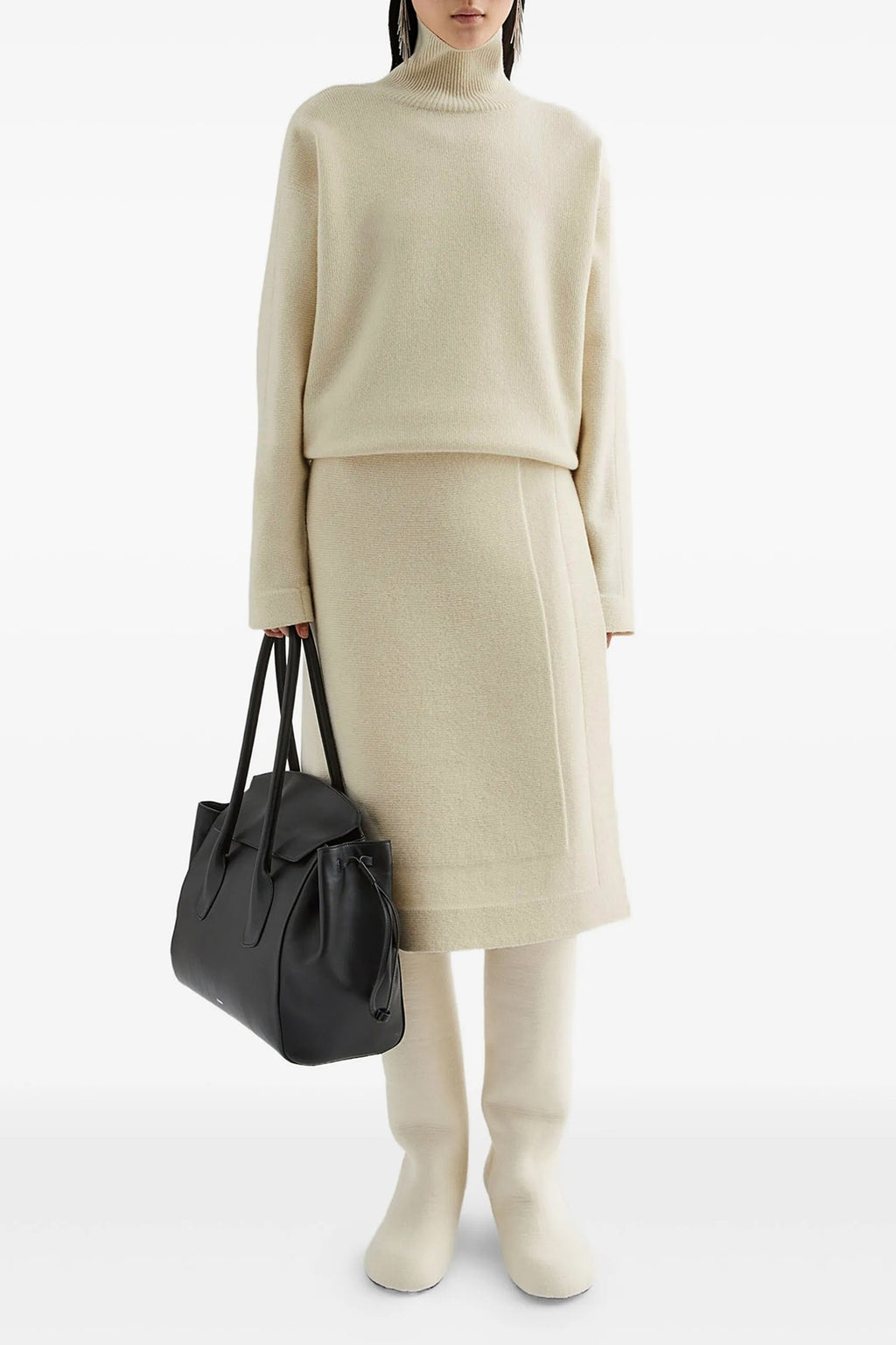 JIL SANDER High neck sweater For Women 80% wo, 12% co, 4% ws, 4% pl