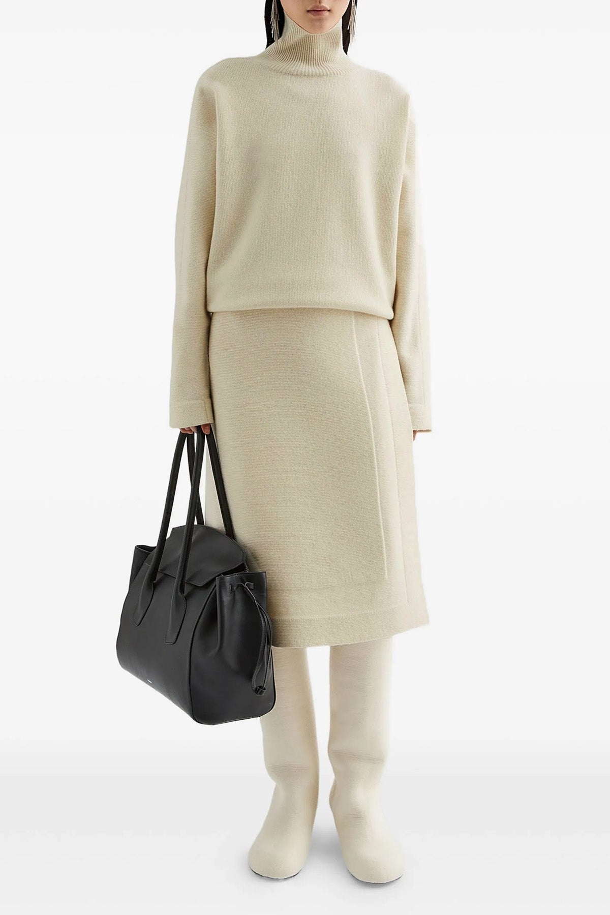 JIL SANDER High neck sweater For Women 80% wo, 12% co, 4% ws, 4% pl