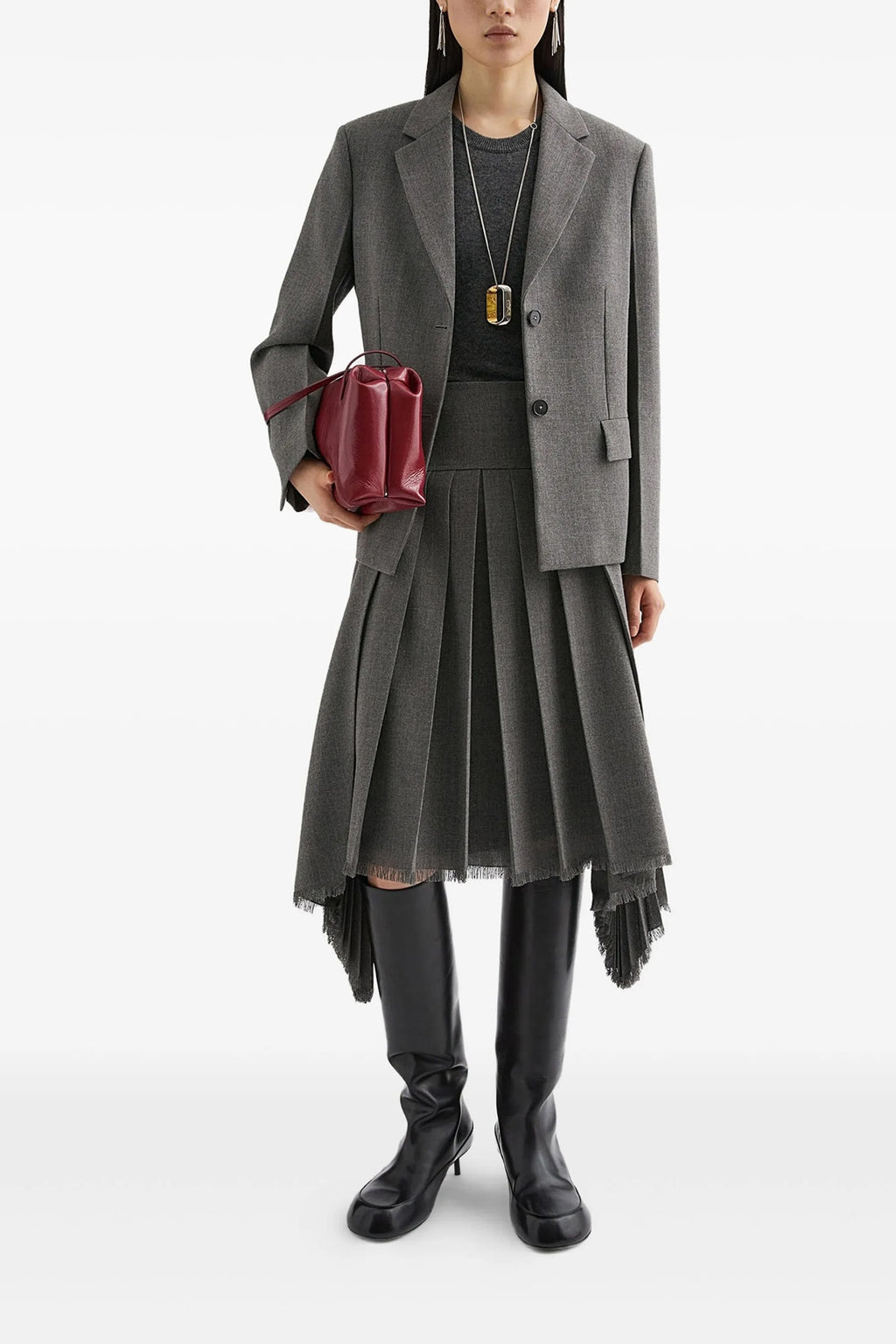 JIL SANDER Pleated skirt For Women 100% wool