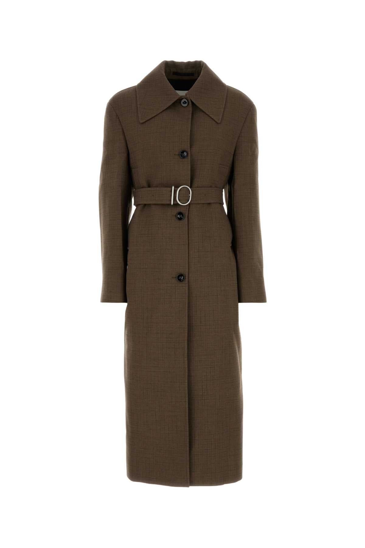JIL SANDER COAT 54 For Women Exterior: 91% Virgin wool 4% Cotton 4% Viscose 1% Nylon Lining: 100% Viscose