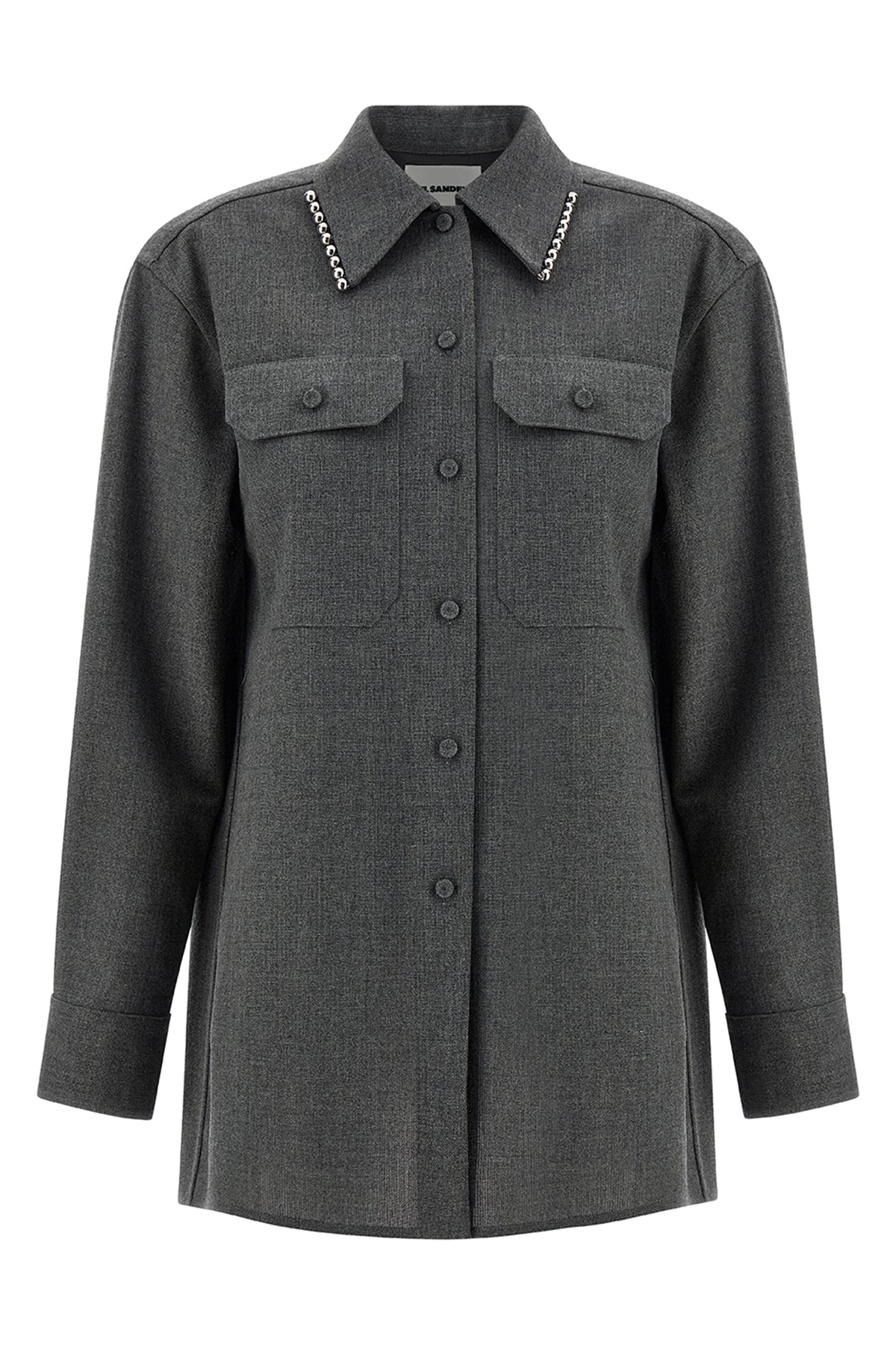 JIL SANDER Canvas shirt For Women 100% wool
