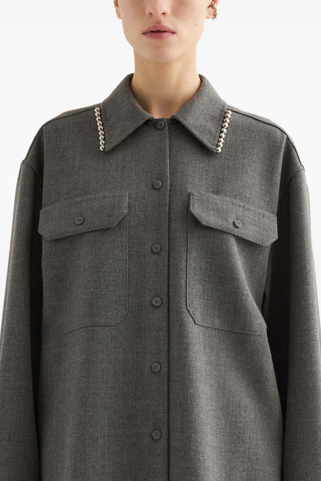 JIL SANDER Canvas shirt For Women 100% wool