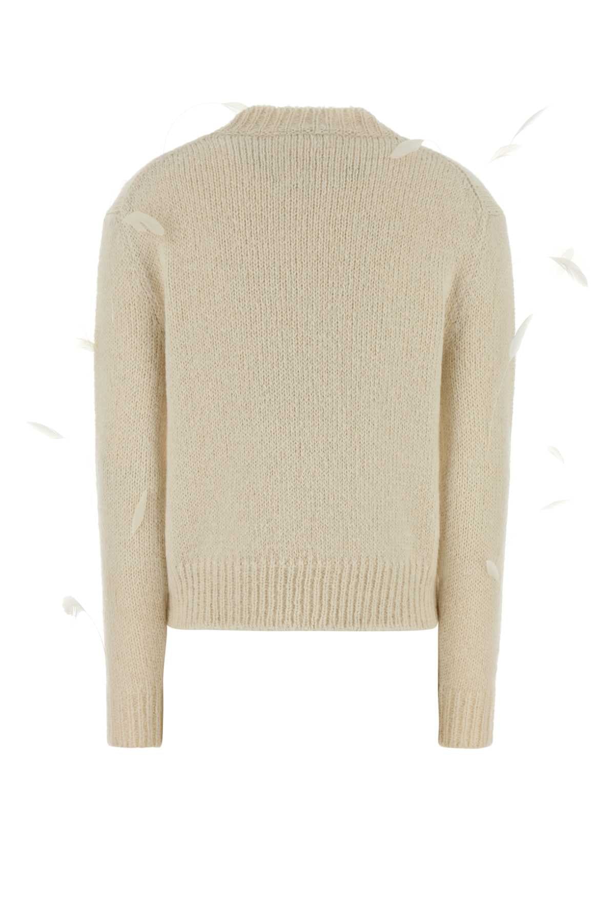 JIL SANDER 3/4 SLV SHRUNKEN FIT JUMPER W/FEATHERS For Women Exterior: 81% Alpaca 16% Wool 3% Polyester
