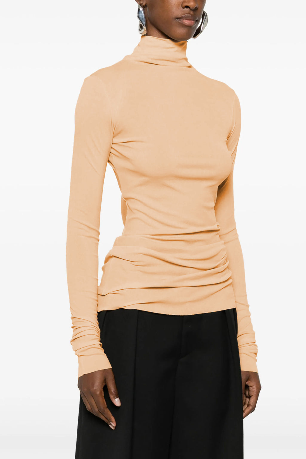 JIL SANDER Silk turtleneck top For Women 100% silk