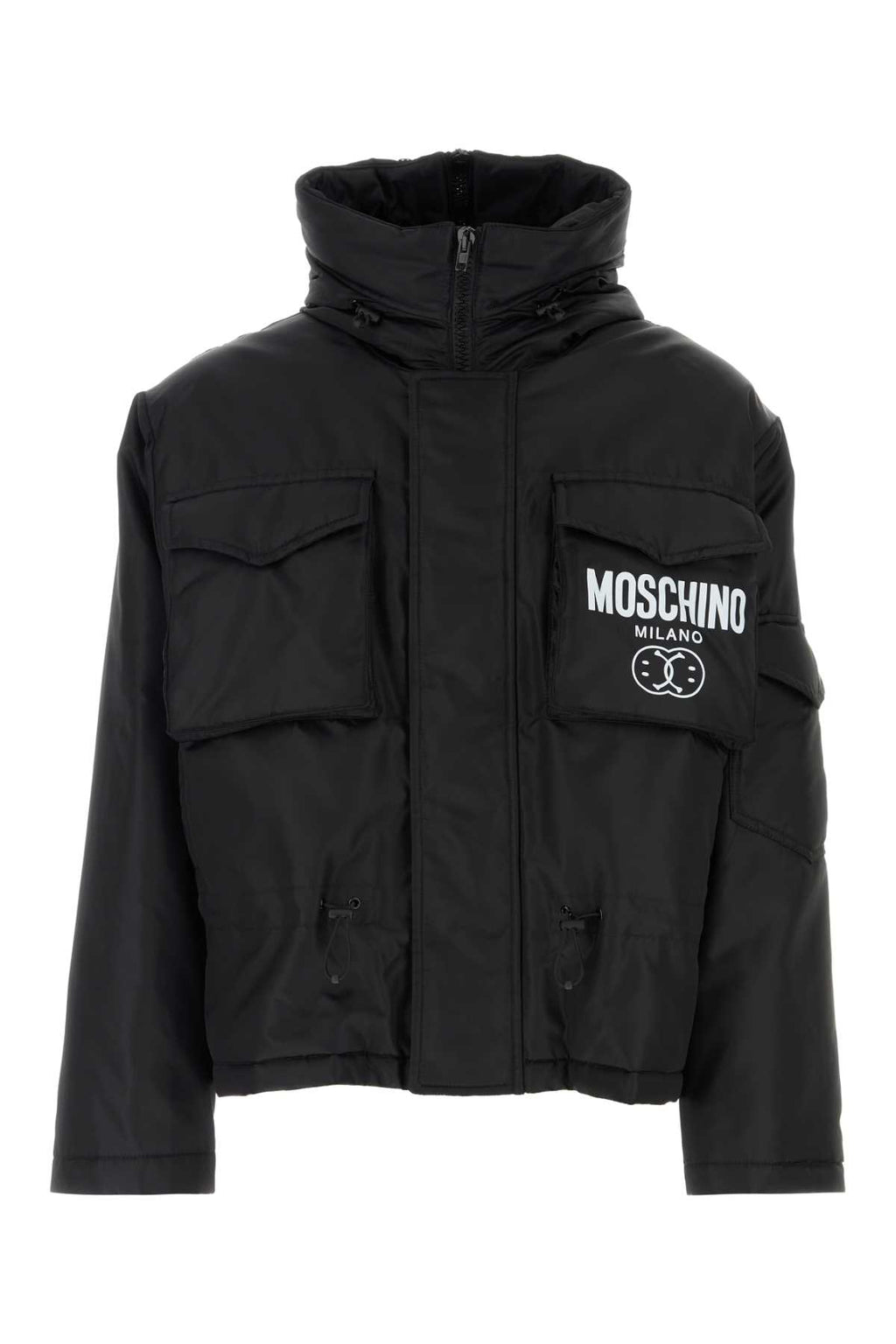 MOSCHINO GIUBBINO For Men Exterior: 100% Nylon Lining: 100% Nylon Padding: 100% Polyester