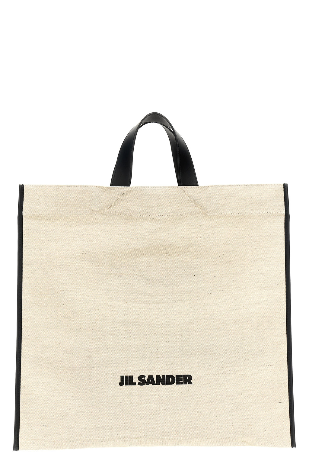 JIL SANDER 'Border Book Tote Square' shopping bag For Women 61% jute 39% cotton