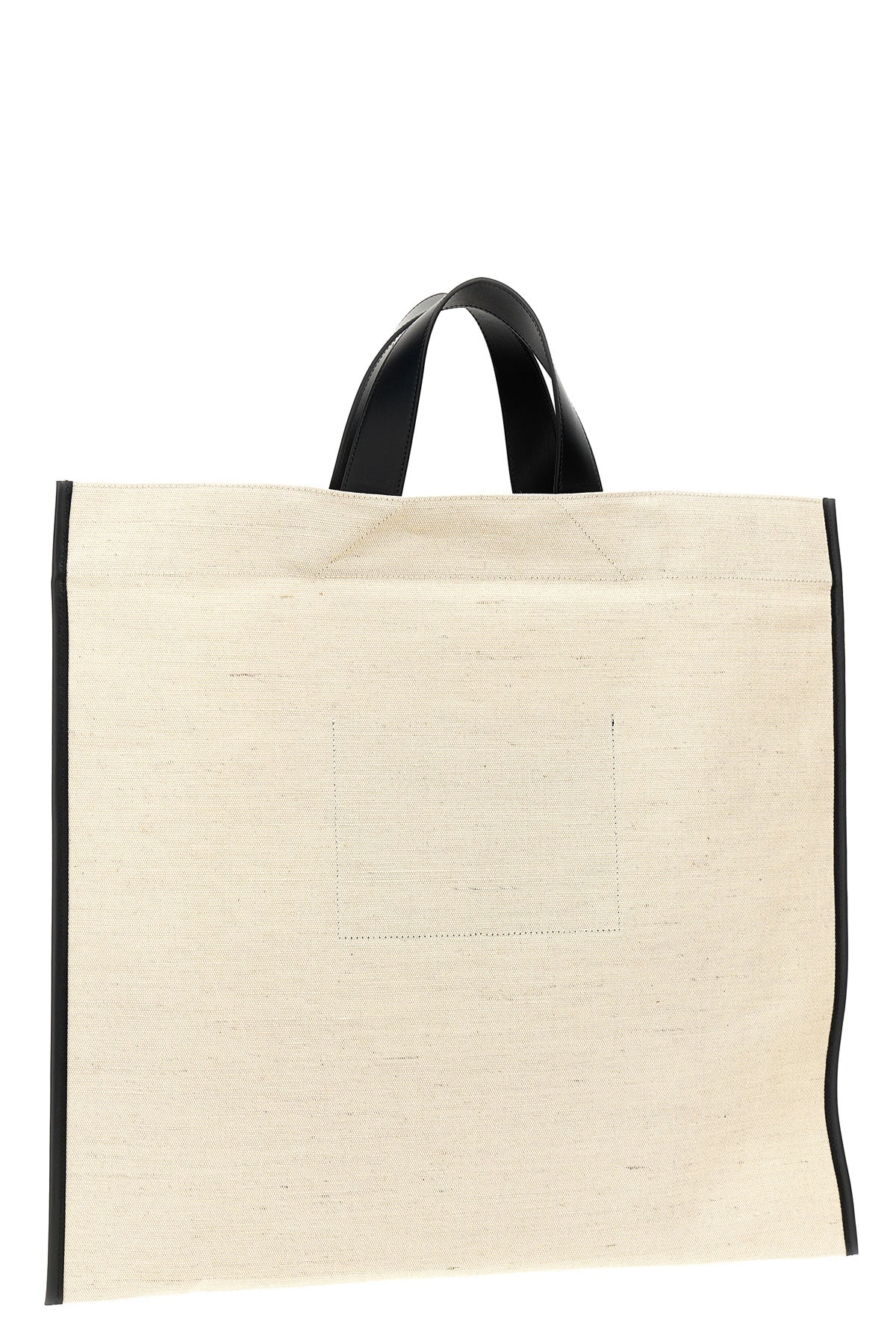 JIL SANDER 'Border Book Tote Square' shopping bag For Women 61% jute 39% cotton