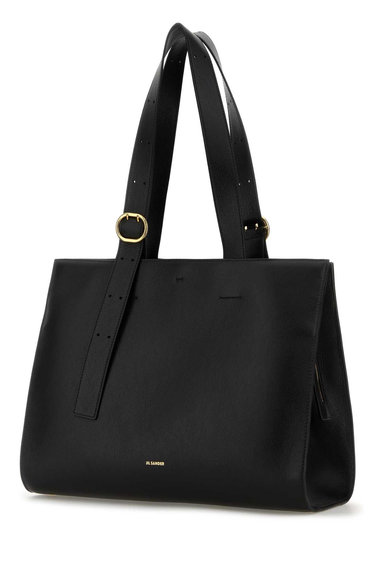 JIL SANDER CANNOLO SHOPPING EW For Women Exterior: 100% Leather Lining: 100% Fabric Finishing: Golden metal