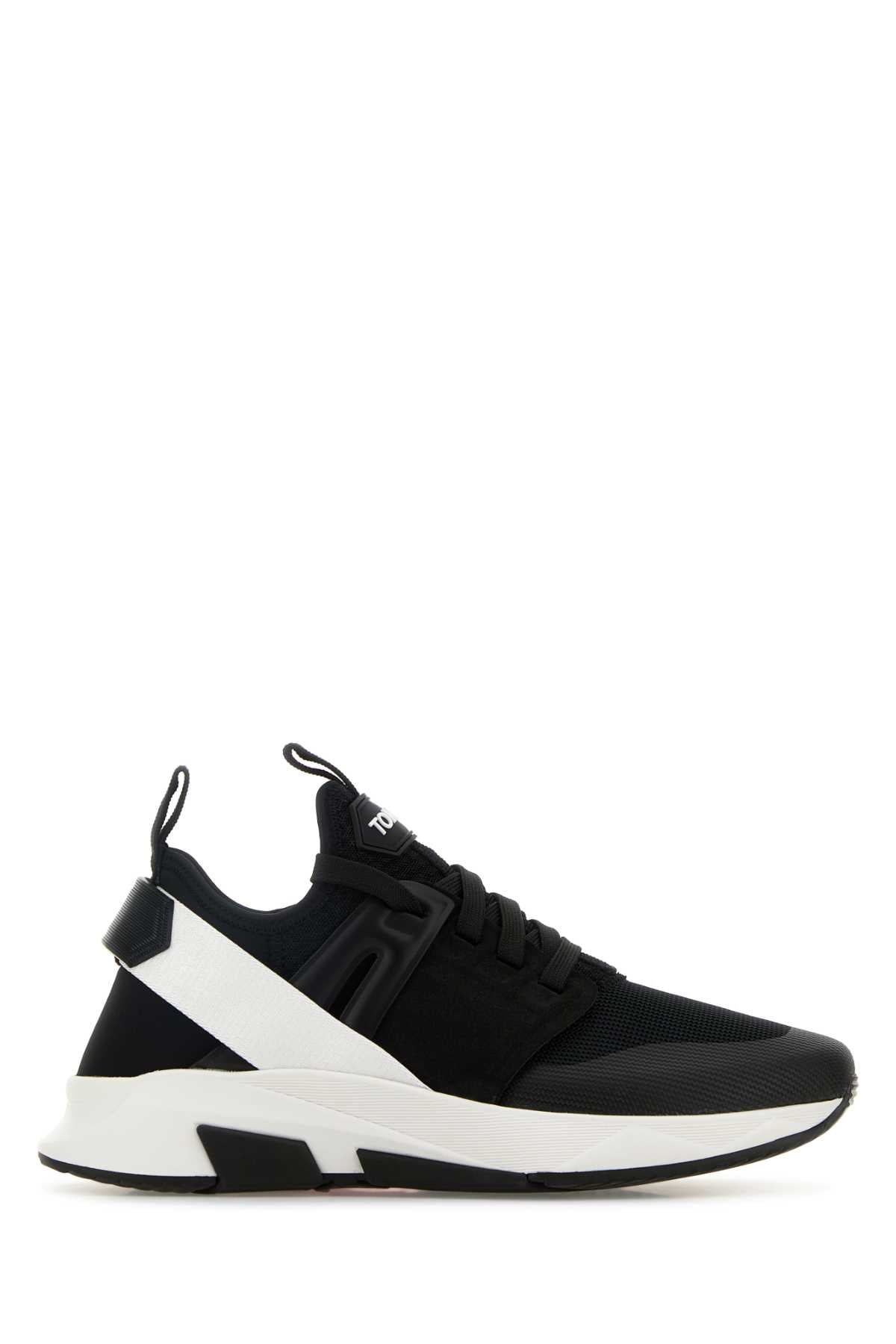 TOM FORD SNEAKERS For Men Upper: 25%Polyester - 15%Viscose - 10%Cotton - 15%Calf Leather - 35%Polyamide / Lining: 60%SHEEP LEATHER - 36%Polyester - 4%SPANDEX / Sole: 100%Rubber