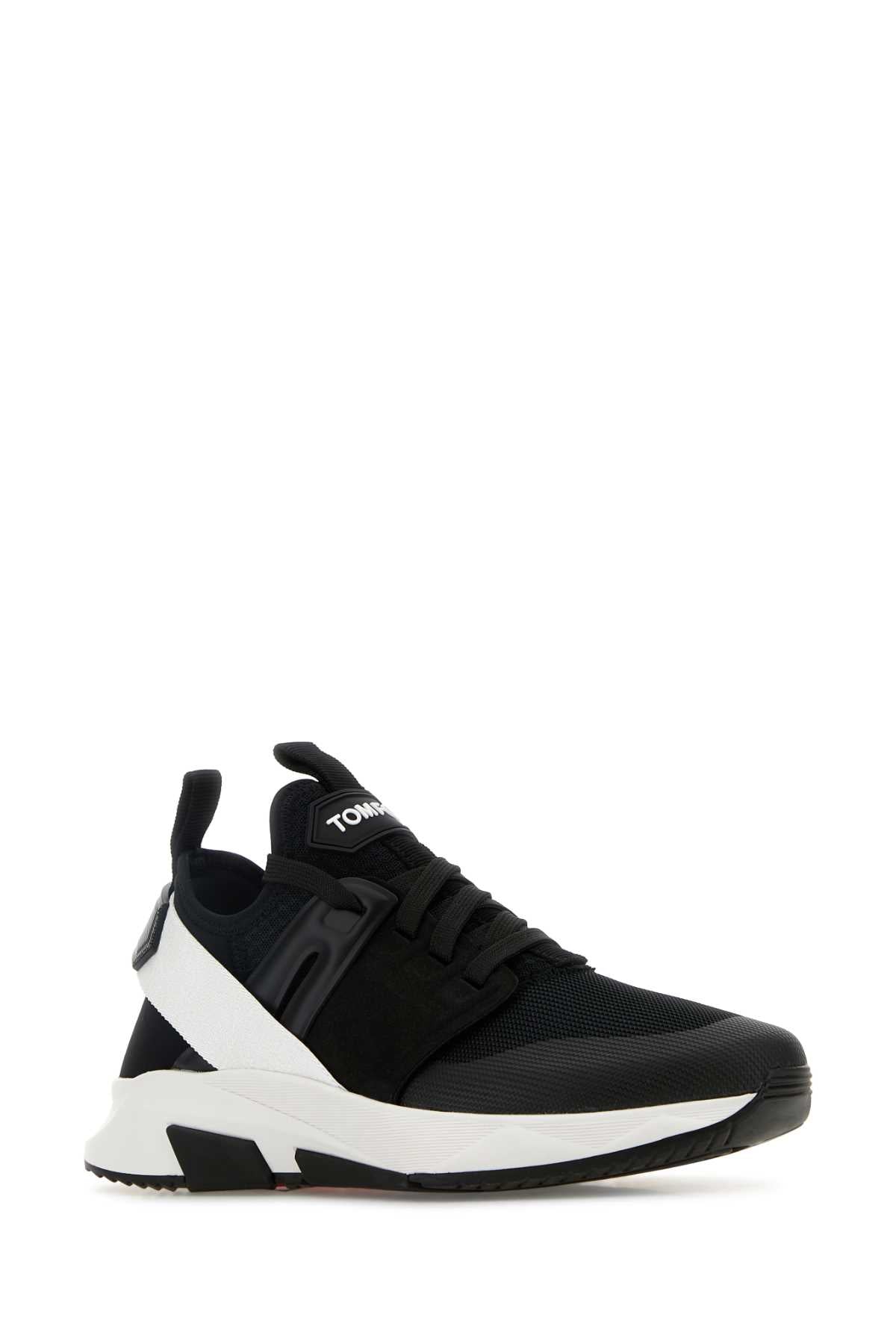 TOM FORD SNEAKERS For Men Upper: 25%Polyester - 15%Viscose - 10%Cotton - 15%Calf Leather - 35%Polyamide / Lining: 60%SHEEP LEATHER - 36%Polyester - 4%SPANDEX / Sole: 100%Rubber