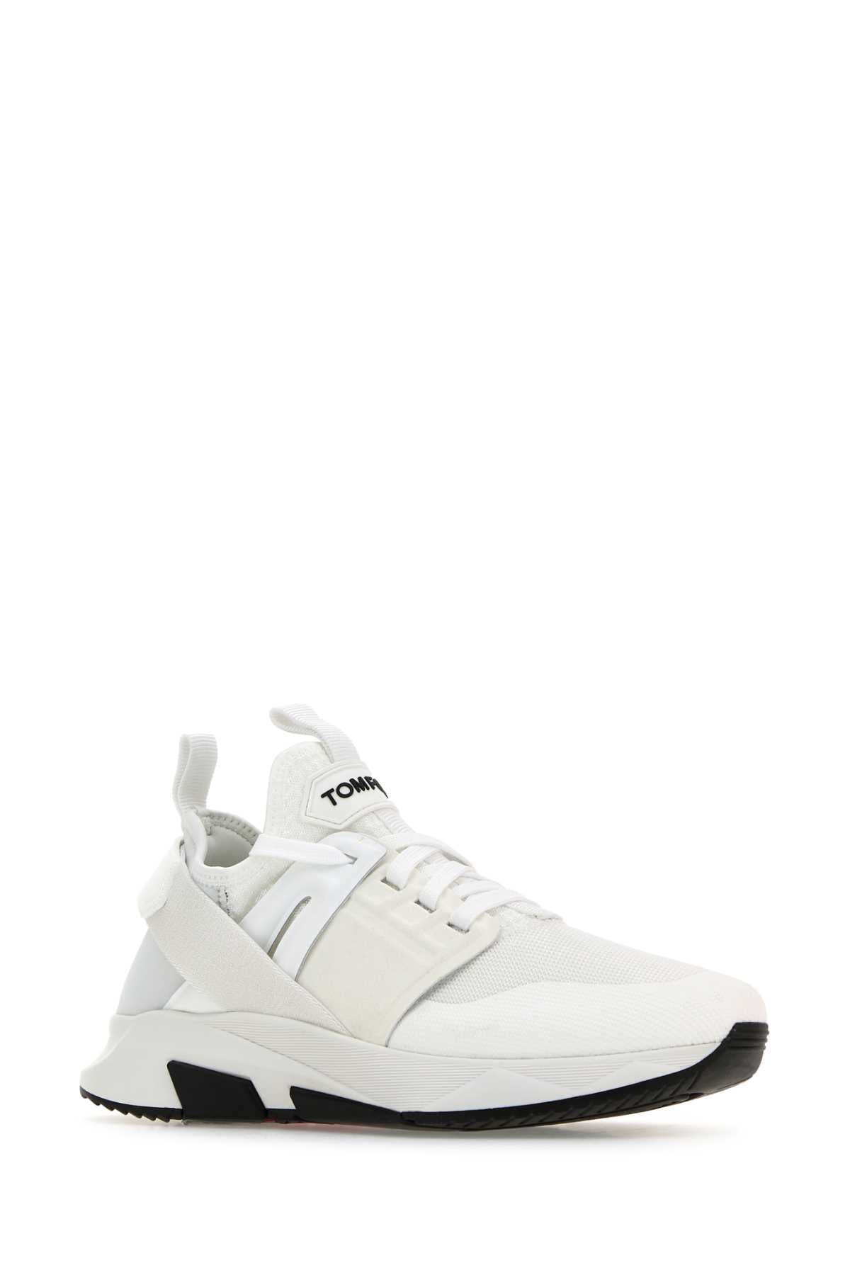TOM FORD SNEAKERS For Men Upper: 25%Polyester - 15%Viscose - 10%Cotton - 15%Calf Leather - 35%Polyamide / Lining: 60%SHEEP LEATHER - 36%Polyester - 4%SPANDEX / Sole: 100%Rubber