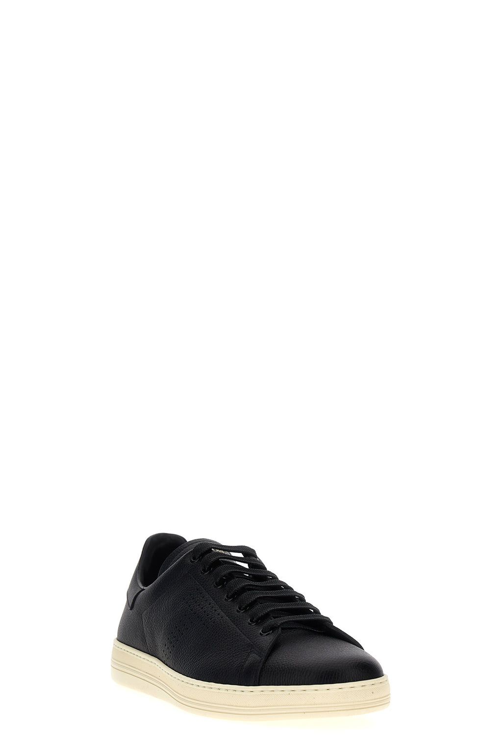 TOM FORD Logo leather sneakers For Men 95% leather 2% brass 3% cotton