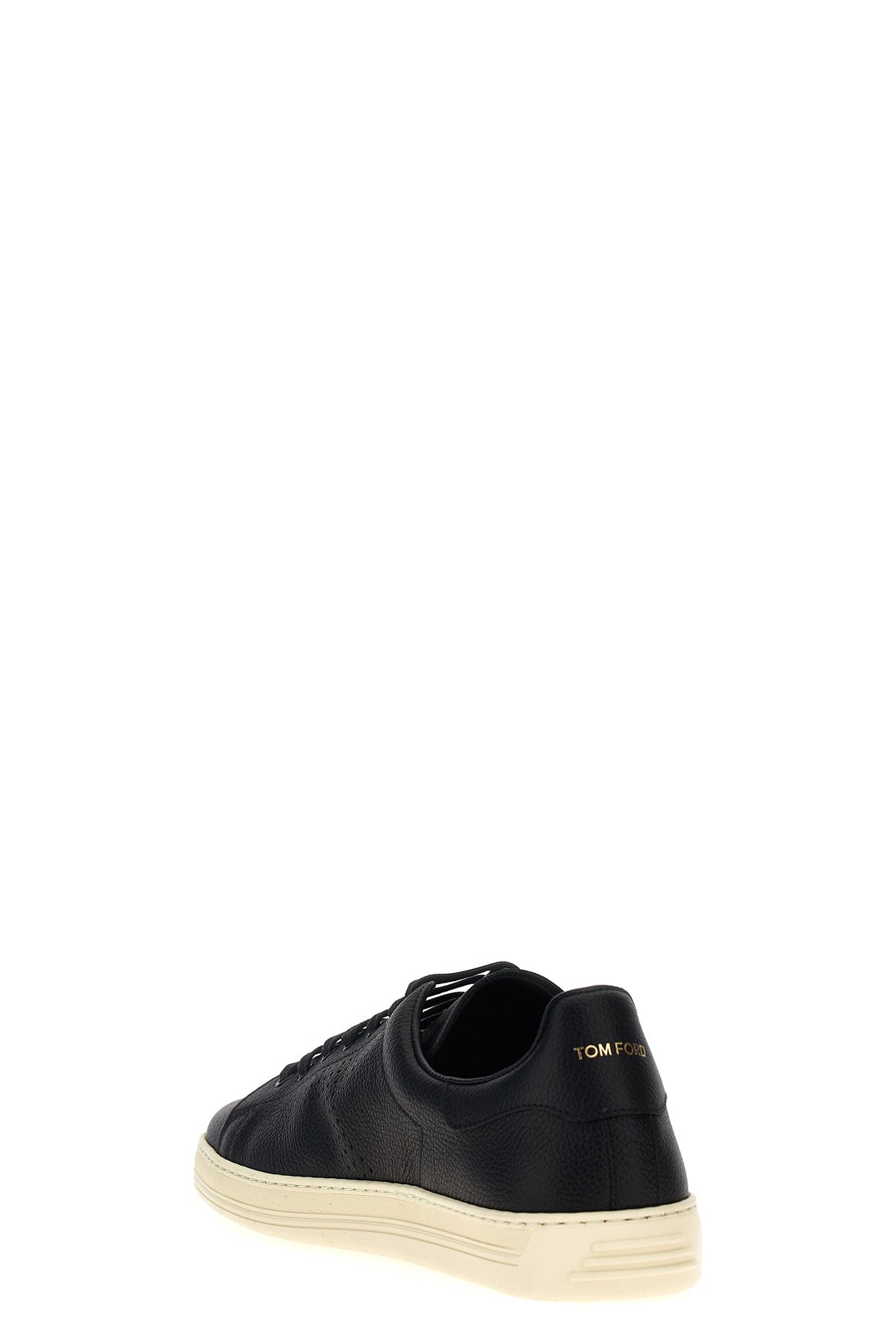 TOM FORD Logo leather sneakers For Men 95% leather 2% brass 3% cotton