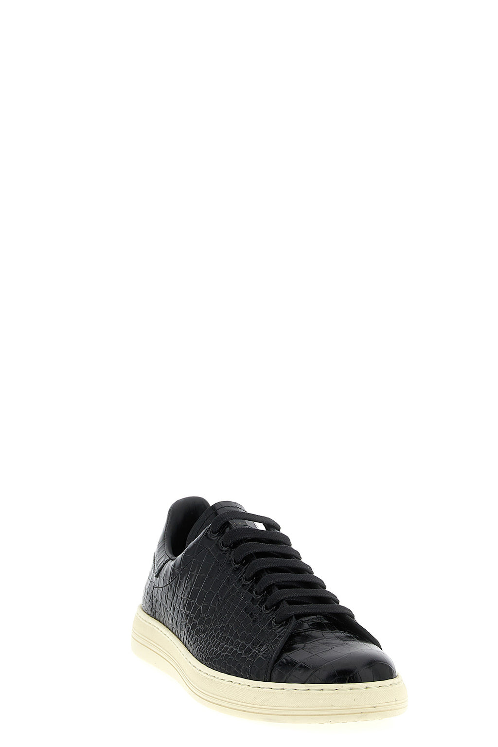 TOM FORD Crocodile print sneakers For Men 95% lh 3% cotton 2% br