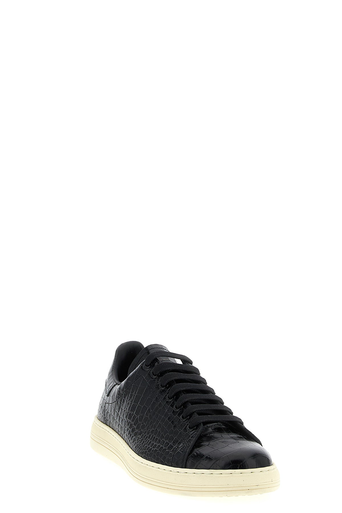 TOM FORD Crocodile print sneakers For Men 95% lh 3% cotton 2% br