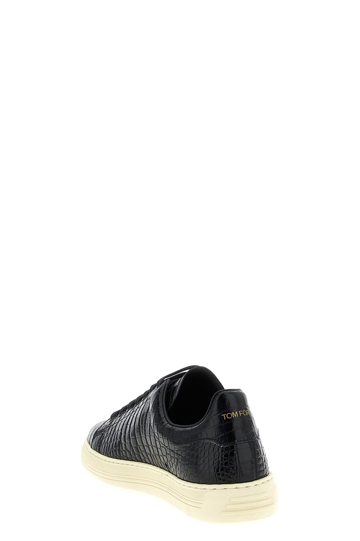 TOM FORD Crocodile print sneakers For Men 95% lh 3% cotton 2% br