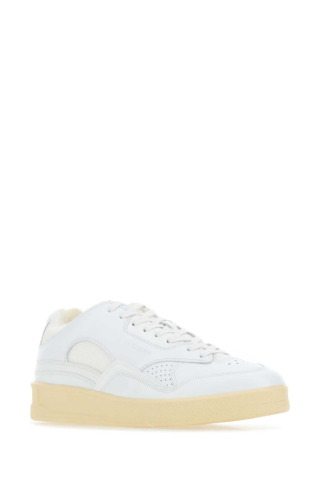 JIL SANDER SNEAKERS For Women Exterior: 100% Leather 100% Fabric Interior: 100% Fabric Sole: Rubber