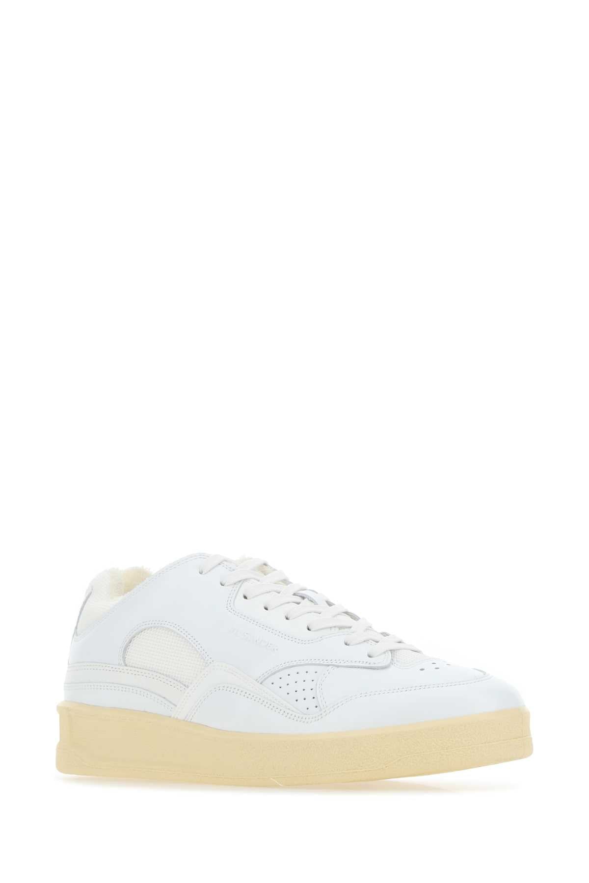 JIL SANDER SNEAKERS For Women Exterior: 100% Leather 100% Fabric Interior: 100% Fabric Sole: Rubber