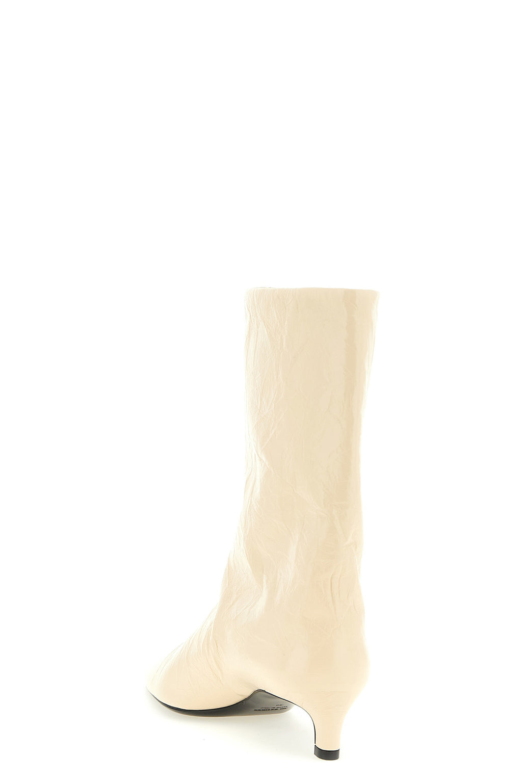 JIL SANDER Craquelé leather ankle boots For Women 100% calfskin leather (Bos Taurus)