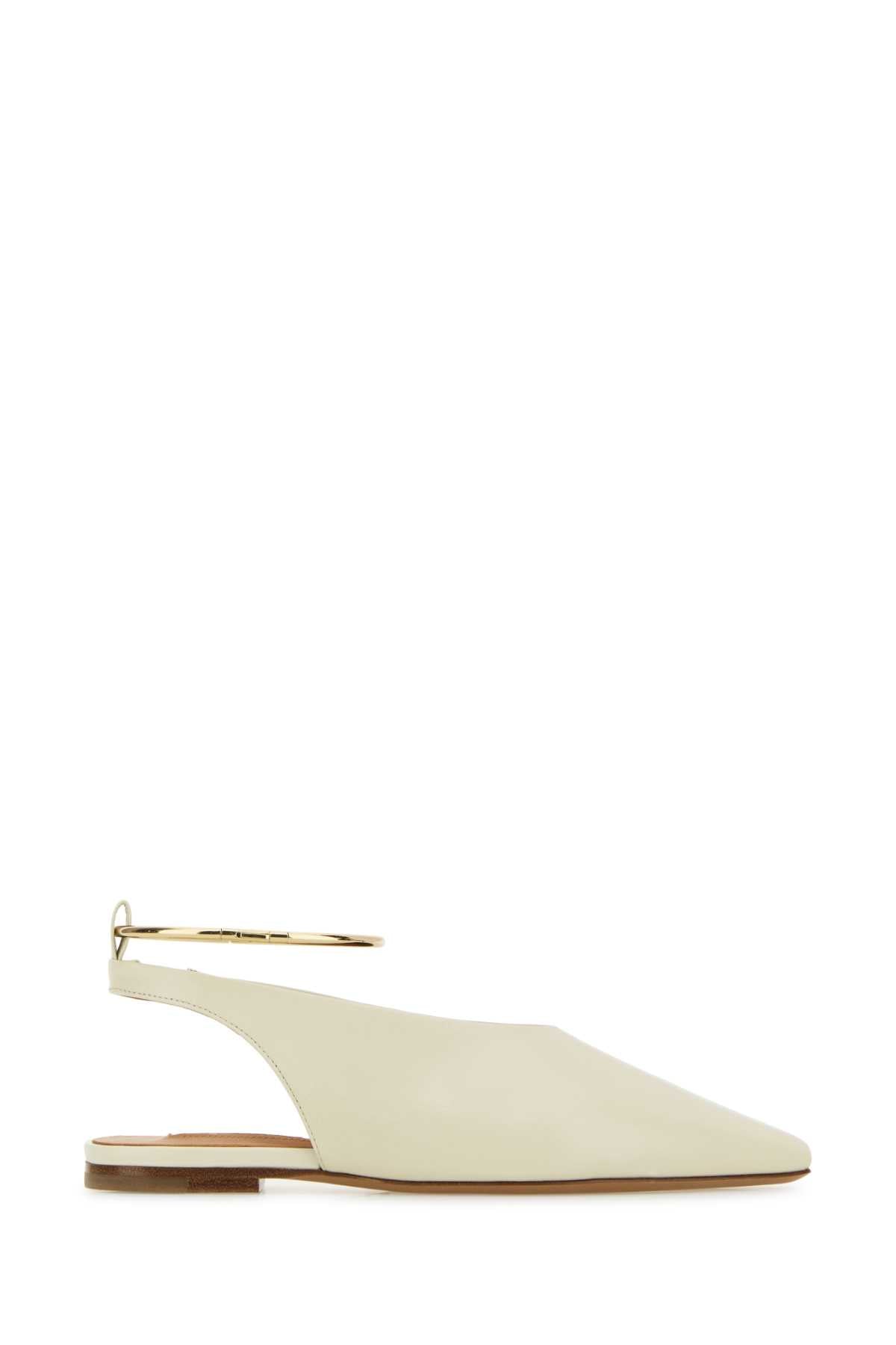 JIL SANDER SLING BACK For Women Exterior: 100% Ovine leather Interior: 100% Leather Sole: Leather