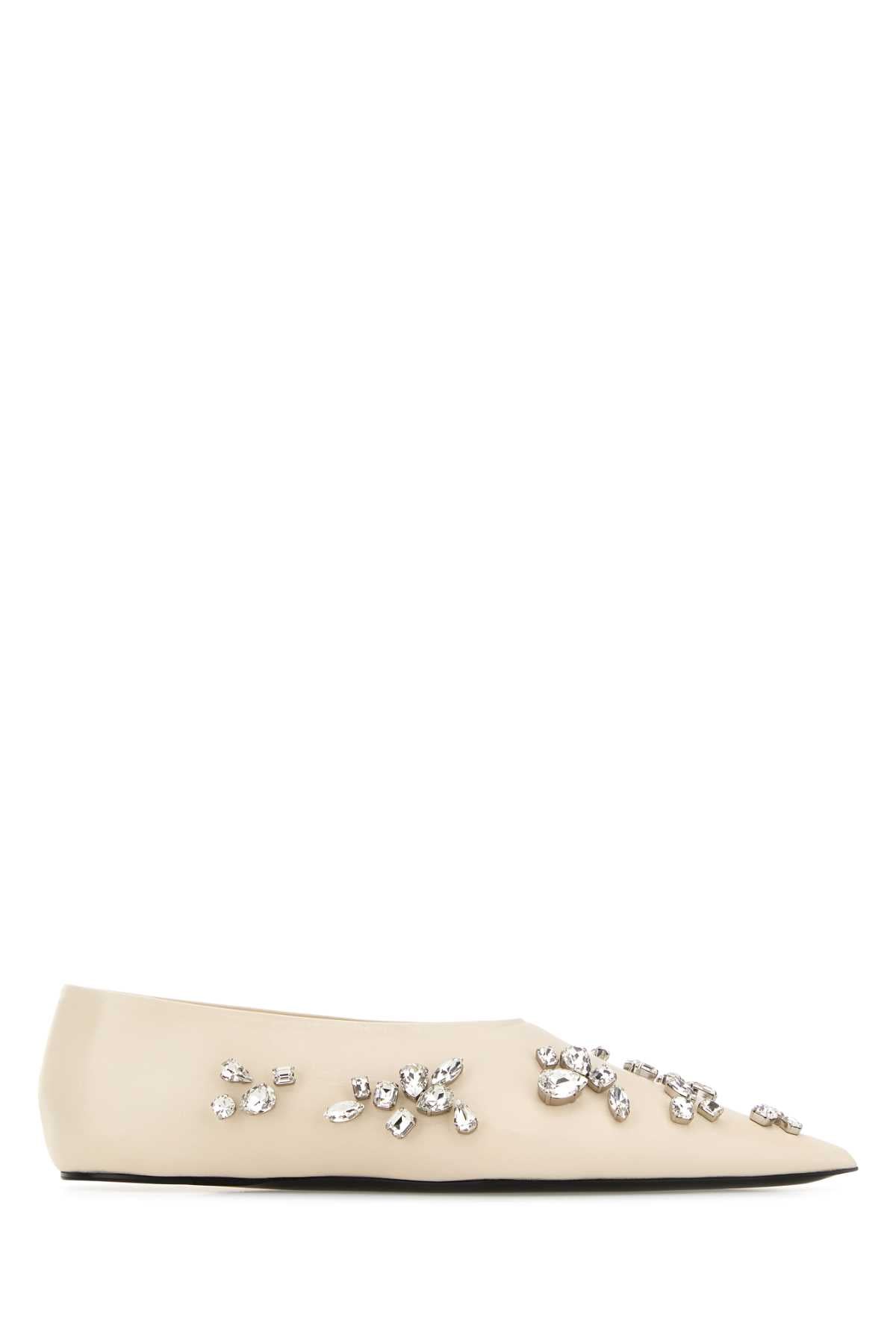 JIL SANDER BALLERINA For Women Exterior: 100% Ovine leather Interior: 100% Leather Sole: Leather