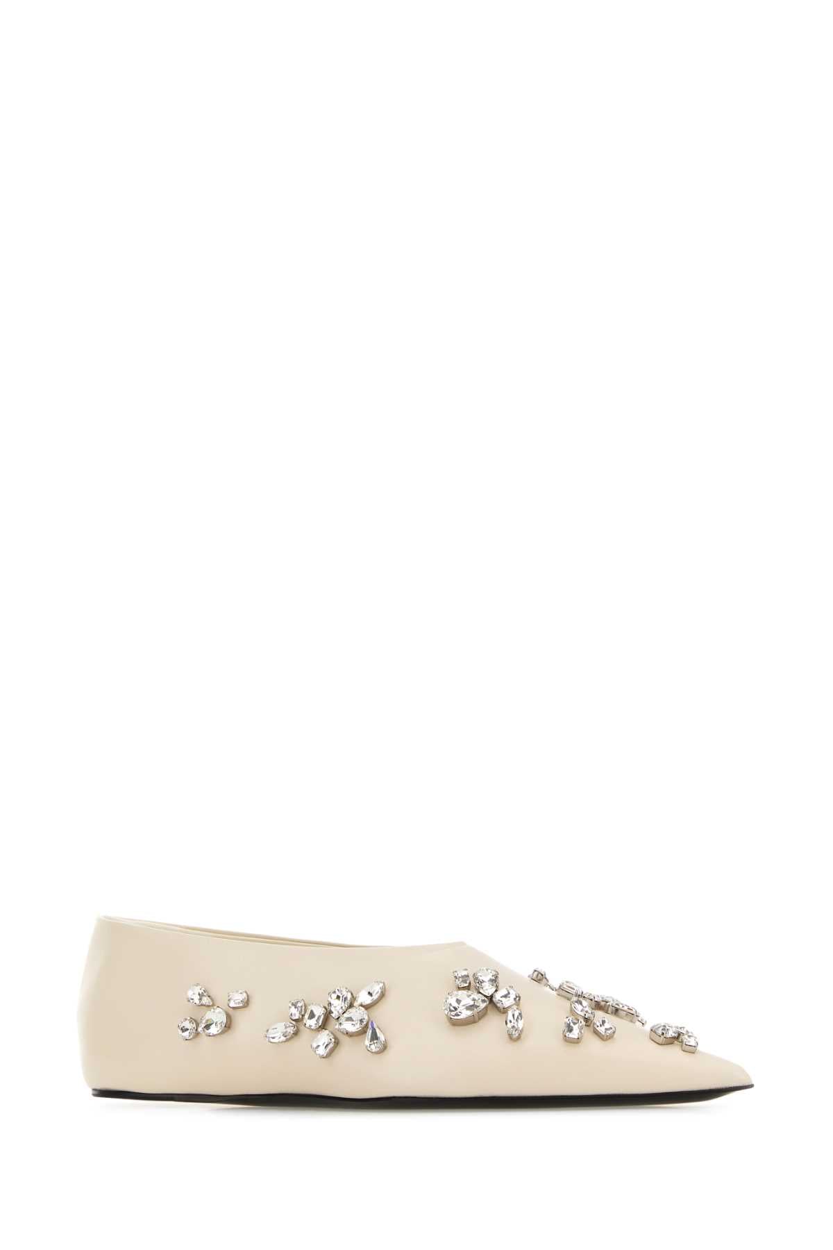 JIL SANDER BALLERINA For Women Exterior: 100% Ovine leather Interior: 100% Leather Sole: Leather