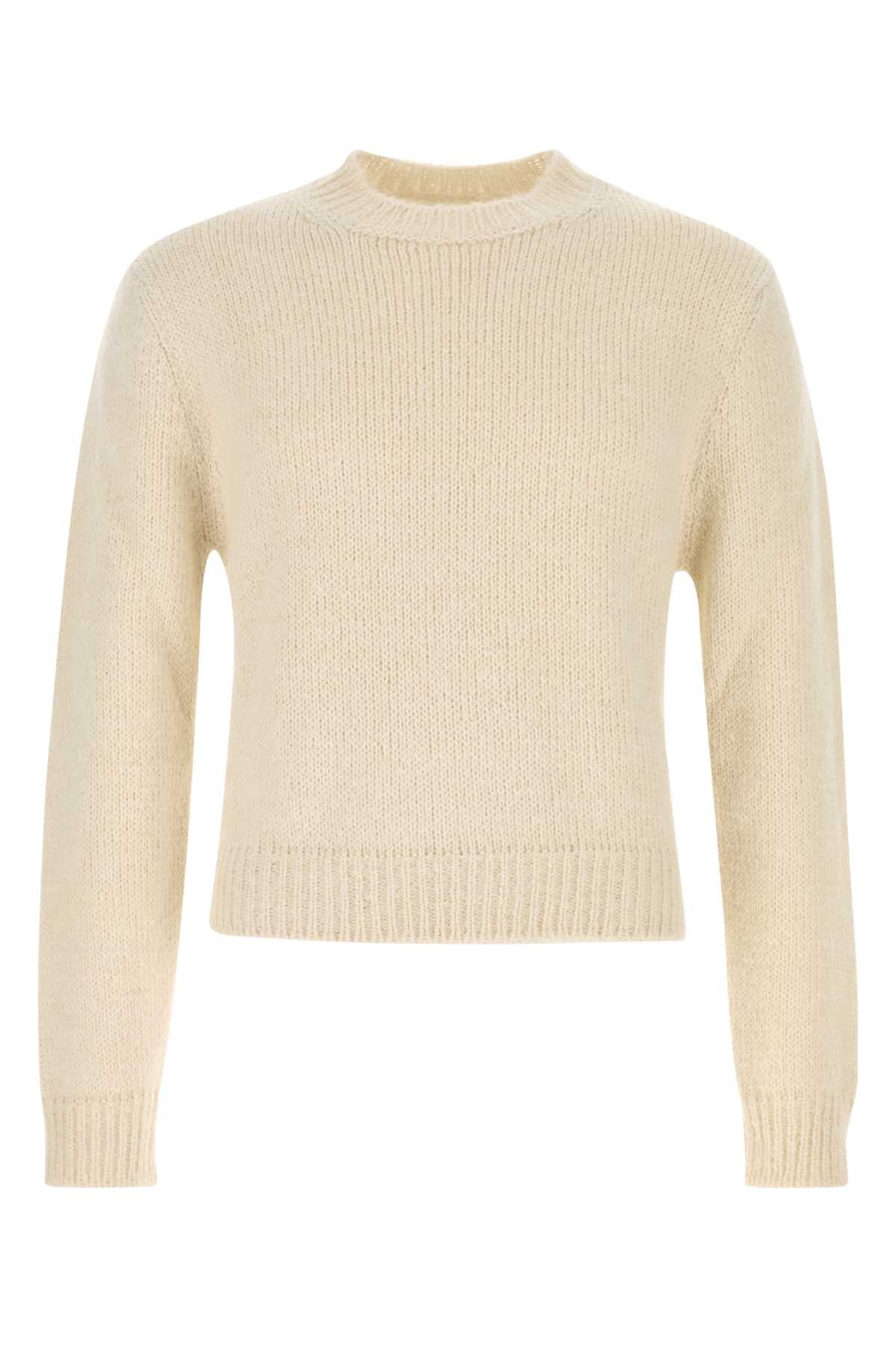 JIL SANDER LS CN JUMPER W/ FEATHER EMB For Men Tessuto Primario: 81% Alpaca 16% Lana Vergine 3% Poliammide