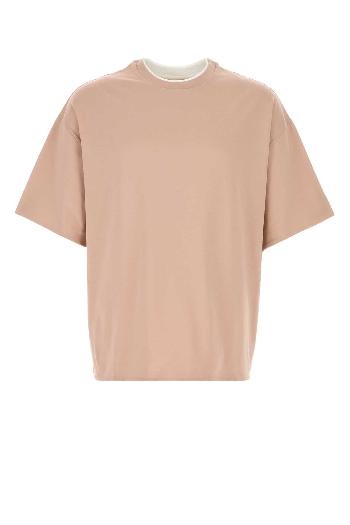 JIL SANDER T-SHIRT CN SS DOUBLE LAYER For Men Exterior: 100% Cotton