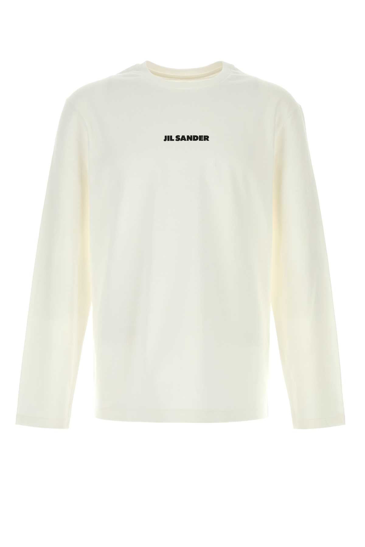 JIL SANDER LOGO T-SHIRT CN LS For Men Exterior: 100% Cotton
