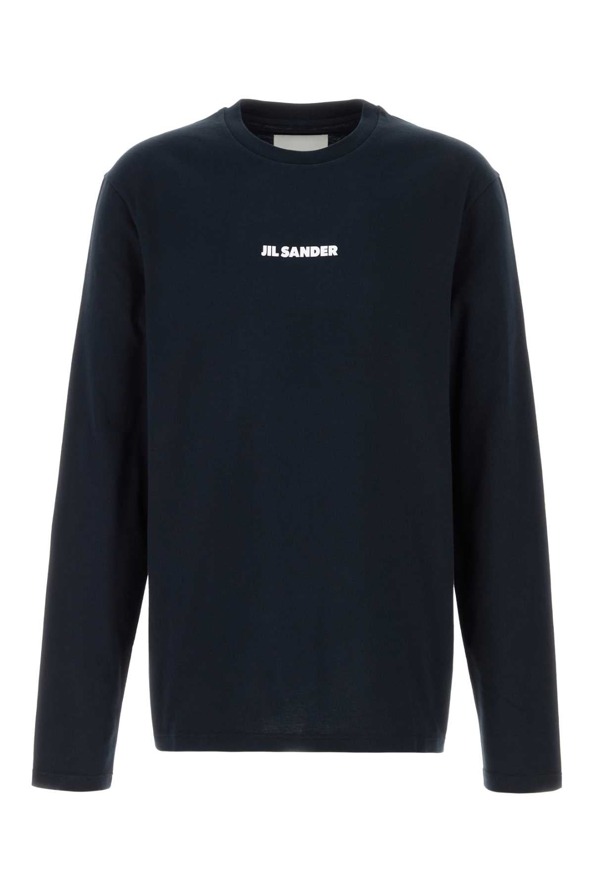 JIL SANDER LOGO T-SHIRT CN LS For Men Exterior: 100% Cotton