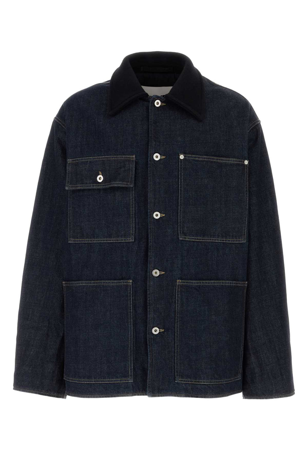 JIL SANDER CABAN 21 GW For Men Tessuto Primario: 100% Cotone - Tessuto Secondario: 100% Lana - Fodera Trapuntata: 100% Viscosa - Fodera Tasche: 100% Cotone - Applicazione: 100% Pelle Bovina