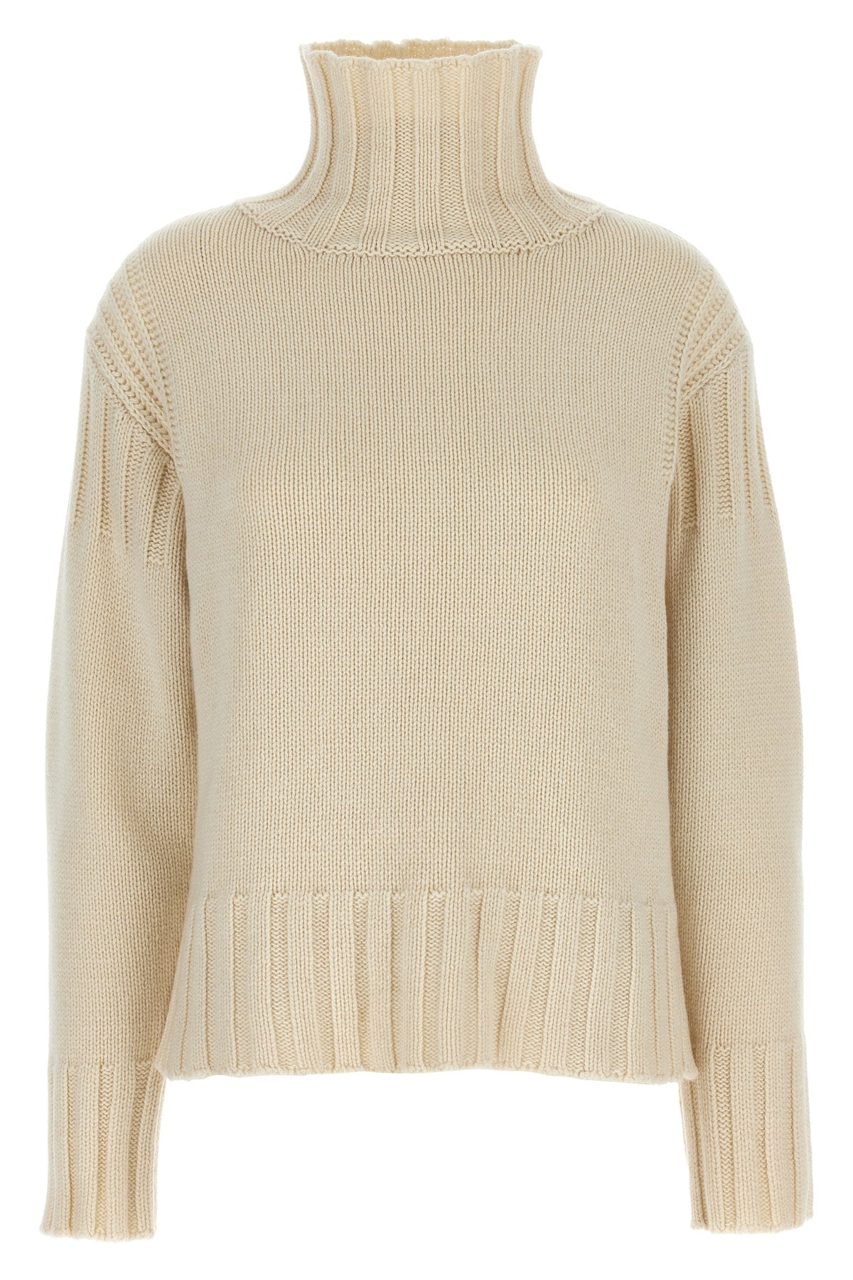 JIL SANDER Ribbed detail sweater For Women 100% cashmere