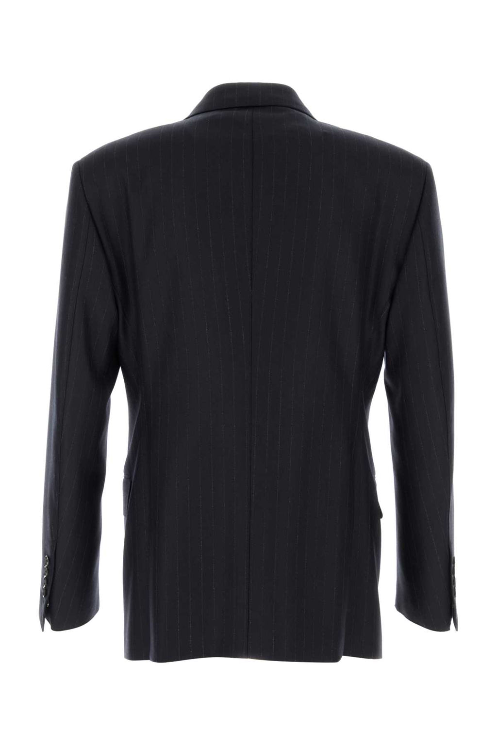TOM FORD CLEAR CUT SUBTLE PINSTRIPE DB JACKET FL For Men Exterior: 100% Wool Lining: 59% Cupro 41% Silk