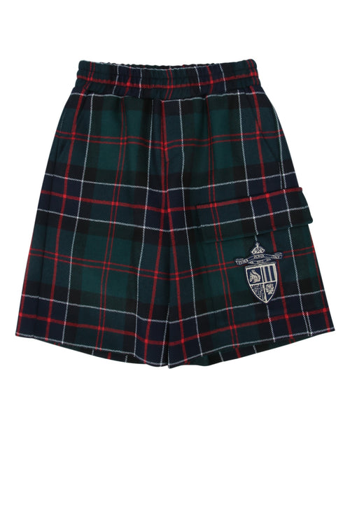FENDI KIDS BERMUDA GREEN TARTAN For KIDS 100%WO+Fod.:100%VI