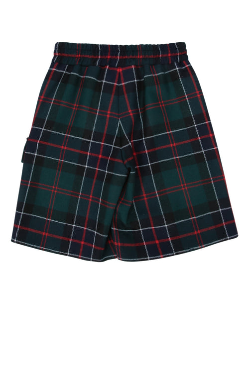 FENDI KIDS BERMUDA GREEN TARTAN For KIDS 100%WO+Fod.:100%VI