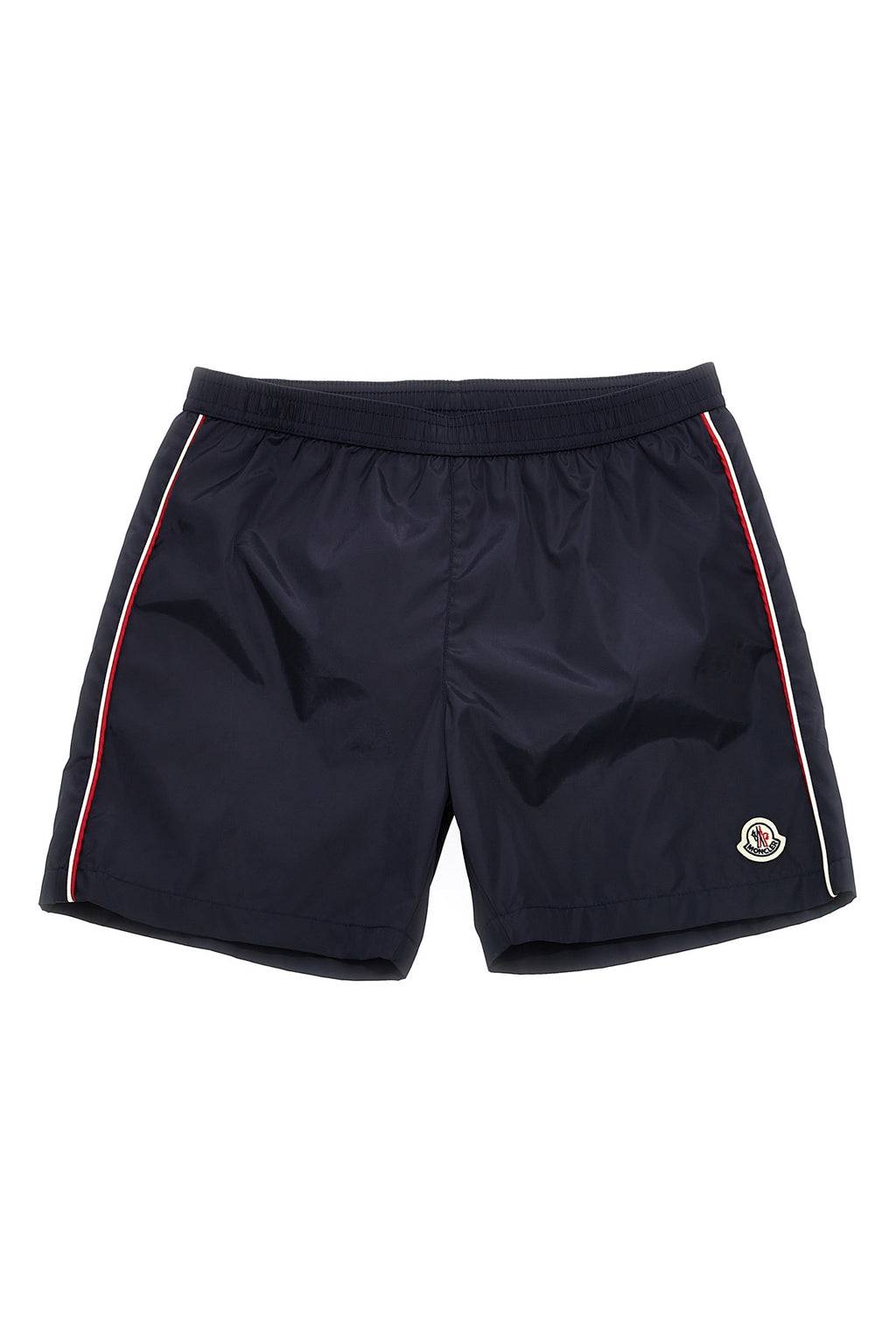 MONCLER ENFANT Logo patch swim shorts For Baby boy 100% polyamide