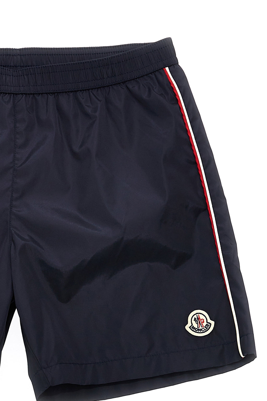MONCLER ENFANT Logo patch swim shorts For Baby boy 100% polyamide