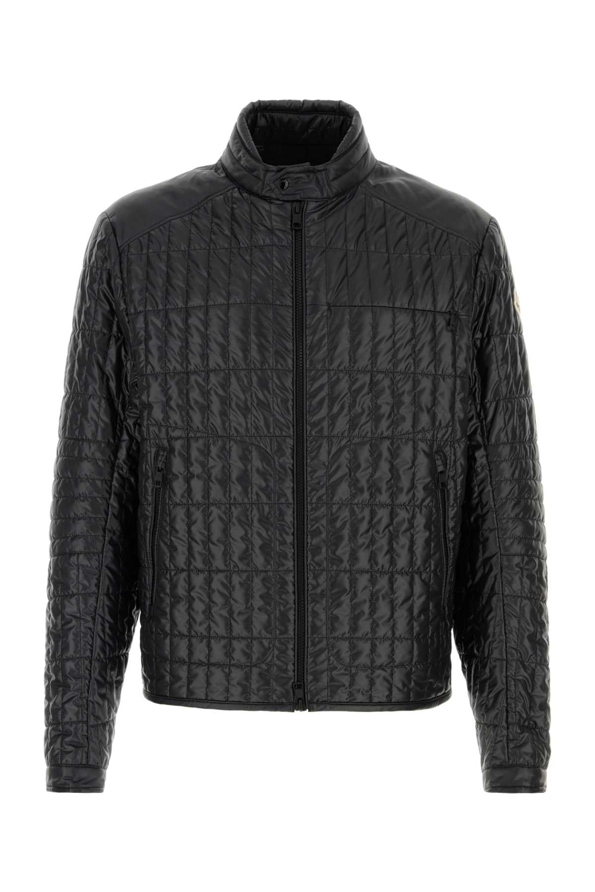 MONCLER LASNE BIKER JACKET For Men Exterior: 100% Polyester Lining: 100% Polyester